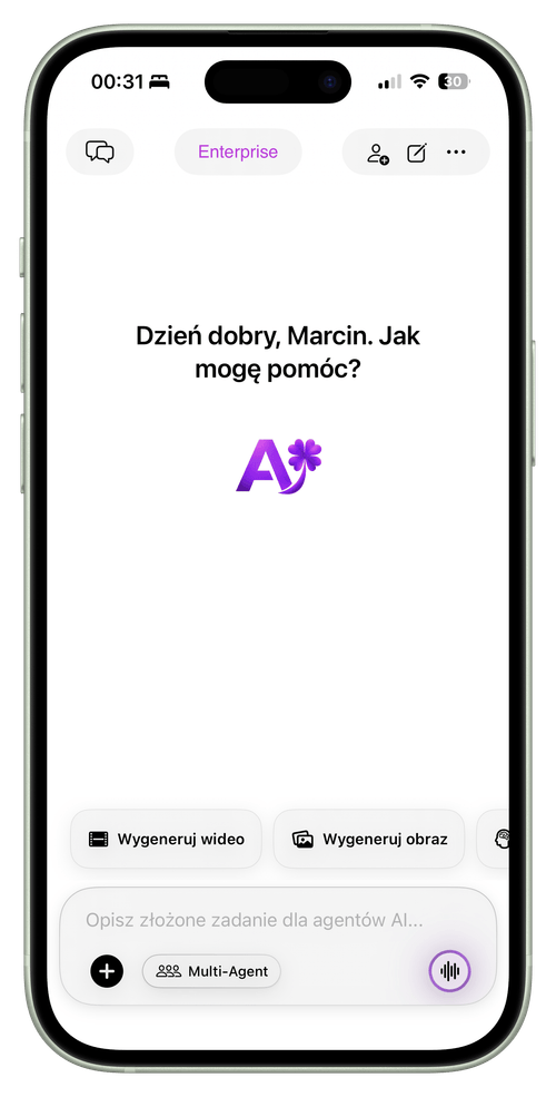 DomaAI na iPhone - ekran aplikacji