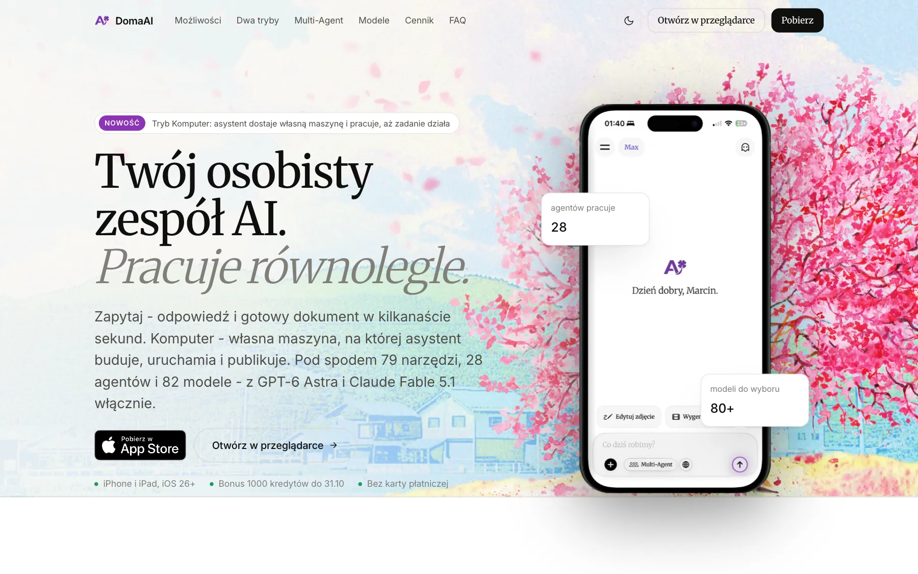 DomaAI: strona produktu